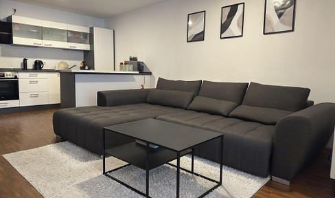 Modern apartment in accordance with EU standards, with a terrace, fitted kitchen, and an idyllic location right next to the Naab river.