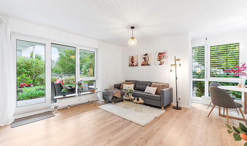 Available immediately: Newly renovated 3-room apartment in Ulm-Lehr, with a terrace and garden.