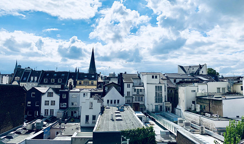 Bonn-Zentrum: 2-Zimmer-Wohnung mit Dachterrasse & Panoramablick – möbliert, 1A-Lage