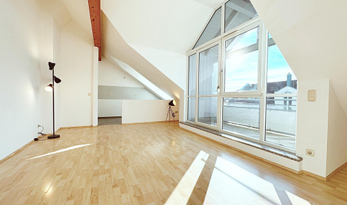 * Sunny and quiet apartment on the top floor with a south-facing balcony – just outside Munich / attractive layout / newly renovated. *