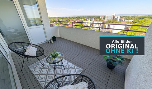 PANORAMIC VIEW of the Palatinate Forest | NO COMMISSION – Brand new 3-room apartment after complete renovation | Parking space.