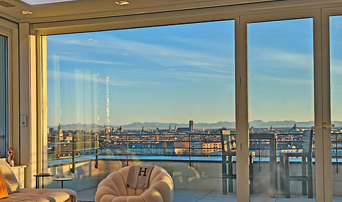 Einmalige CHANCE: Munich's Penthouse No.1 - Wohnen mit Münchens bekanntestem Panorama