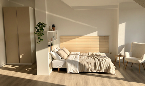Charmante Dachgeschosswohnung (mobiliert) mit traumhaftem Balkon in Diedorf