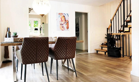 Modern townhouse in Wentorf – Featuring a terrace/rooftop terrace/basement/underfloor heating.