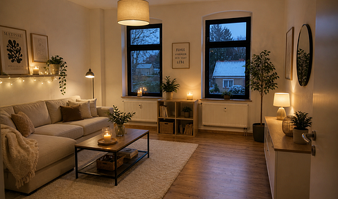 Stylish 2-room apartment with fitted kitchen and garden, high-quality renovated, available from August 1st, 2026.