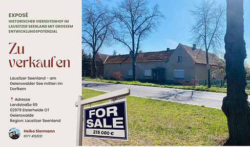 Farmhouse with four sides, located in the Lausitz Lake District, offering significant development potential – Geierswalde.