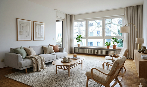 For sale by private owner: A family home in the desirable HD-Neuenheim district, offering a premium location: a 3.5-room apartment with a west-facing balcony, underground parking, and a garden.