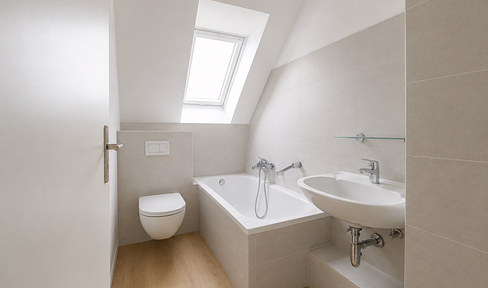 Newly renovated 2-room penthouse apartment with fitted kitchen in Bochum-Wattenscheid.