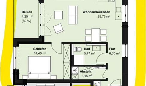Apartment located in the city center, with a south/west orientation, on the 1st floor.