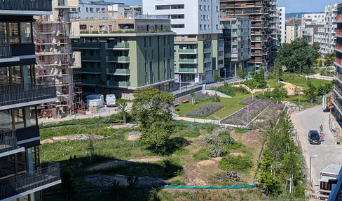 Top moderne 44m² Single-/ Pärchenwohnung mit 19m² Terrasse, Village im Dritten, Parkblick
