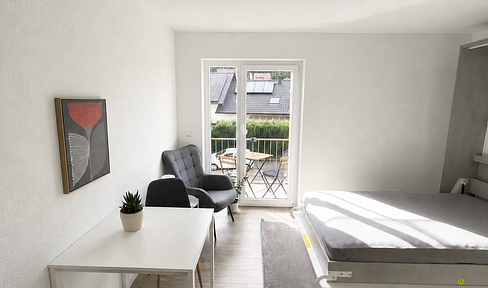 Newly furnished 1-room apartment with balcony | available immediately.