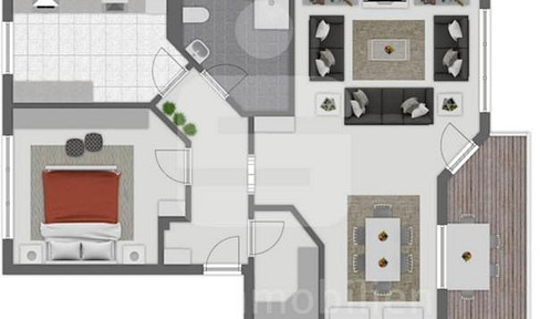 Helle 2-Zi-Wohnung mit Balkon und Tiefgarage in Sindorf