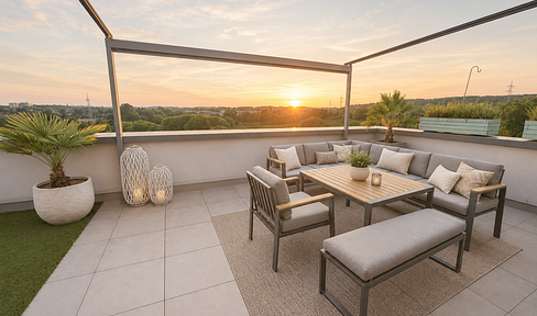 Penthouse-Feeling über den Dächern von Witten – Exklusive Maisonette mit XXL-Dachterrasse