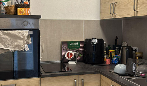 Practical 1.5-room apartment with fitted kitchen, furnished, and accessible for people with disabilities.
