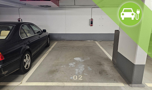 EV charging space with 11 kW wallbox / charging station – Hügelstraße 179.