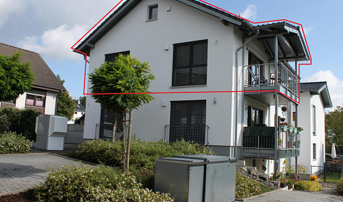 Modern 2-room apartment with a covered balcony and a beautiful view.