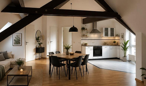 Loft apartment in Wegberg | 60 m² | Bright and airy | Fitted kitchen | Available immediately.