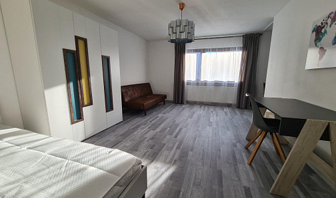 No fees! Well-maintained 1-room apartment with kitchenette in the center of Heilbronn.