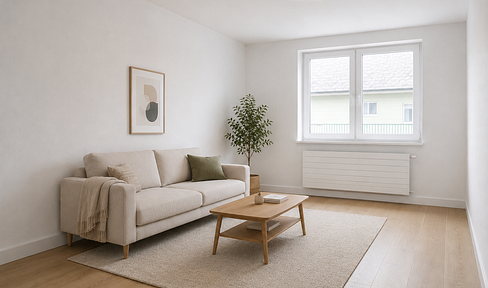 Commission-free: Renovated 2.5-room apartment with a west-facing balcony and distant views, located in Schwabing-West.