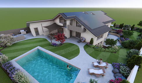 Exkl. Anwesen in Buxheims Spitzenlage: Haus+Gartenwhg., 331 m², über 1.000 m² Grund, Pool, KfW-40EE