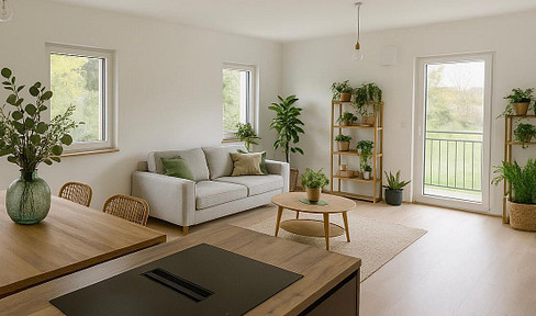 Wunderschöne 3-Zimmer-Neubauwohnung mit Garten, Balkon und Küche