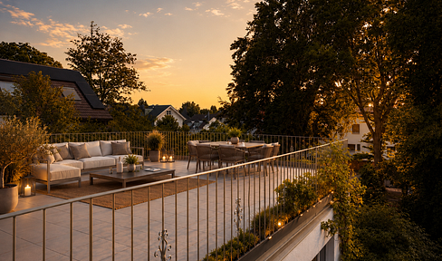 Brand new apartment for rent - 2-room apartment with rooftop terrace in Neubiberg.