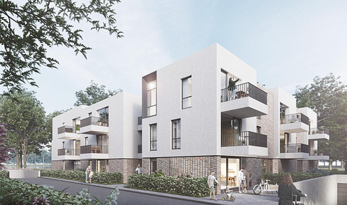 New apartment building near Aasee lake.
