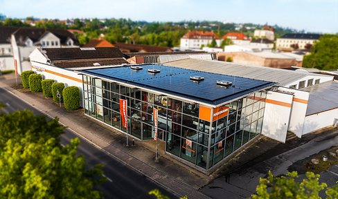 Representative commercial property with retail spaces and warehouse areas.