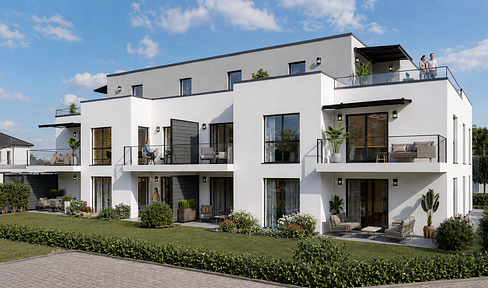 New 2-room apartment on the ground floor, with a solar panel system and a green roof.