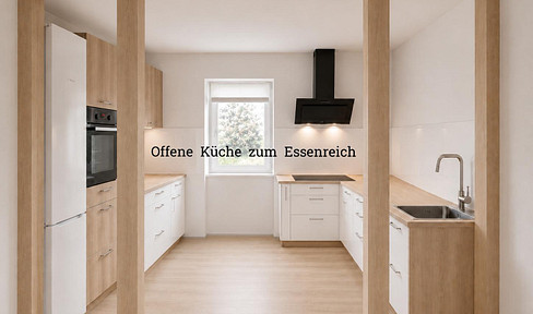 Exklusiv sanierte 3-Zimmer-Küche-Bad-Wohnung mit großer Terrasse, und hochwertiger Ausstattung