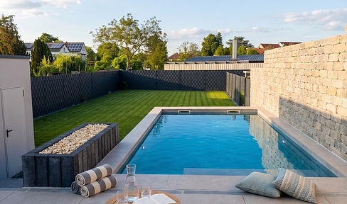 Neubau DHH mit Pool, Großem Garten und Küche – sofort einziehen & genießen - Provisionsfrei !!!