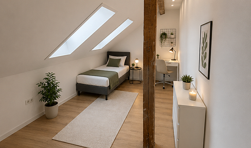 Kapitalanlage in Nürnberg: Möblierte 3er-WG im Dachgeschoss | Neubaustandard | 6 % Rendite