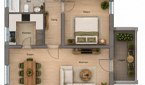 Hochwertige 2 Zimmer Eigentumswohnung Innenstadt Gerolzhofen (Erstbezug nach Sanierung) Wohnung