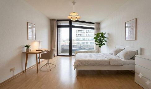 All-Inclusive: Frisch saniertes, vollmöbliertes Studio im 11. OG mit spektakulärem Stadtblick