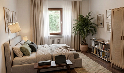 First occupancy after renovation: 2-room apartment with fitted kitchen and balcony.