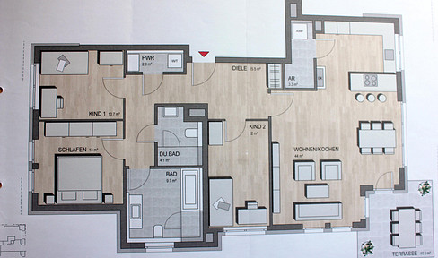 Exclusive 4-room ground-floor apartment in a new building in Niedernhausen - 117m² with terrace and garden.