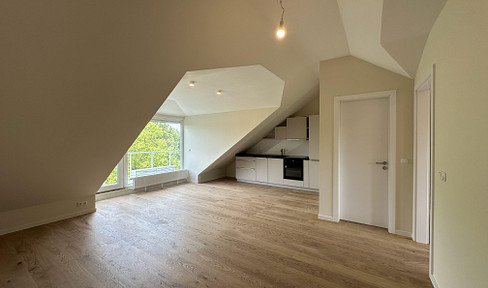 Brand new attic apartment, no agency fees – first occupancy, high-quality finishes, 5 minutes from Köpenick station.