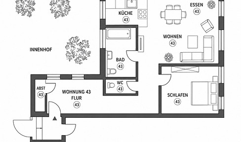 Großzügige 2-Zimmer-Wohnung mit historischem Charm in Albstadt-Thailfingen