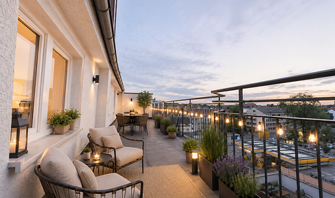 No commission - stylish apartment with a huge balcony - completely renovated in 2026.
