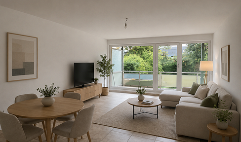 3 Zi Wohnung in Düsseldorf-Heerdt mit Balkon, Bad, Lift
