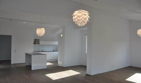 Modernes, lichtdurchflutetes Loft mit großer Dachterrasse