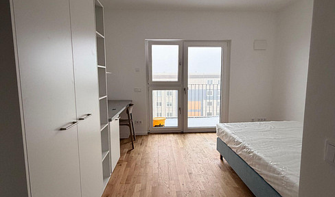 Möbliertes Neubau-Studio nahe S-Bahnhof Springpfuhl: sofort bezugsfrei