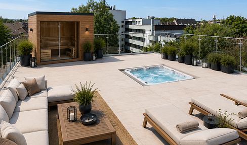 Exklusive Maisonette-Penthousewohnung im kernsanierten Hochbunker – Vollmöbliert ab 01.10.