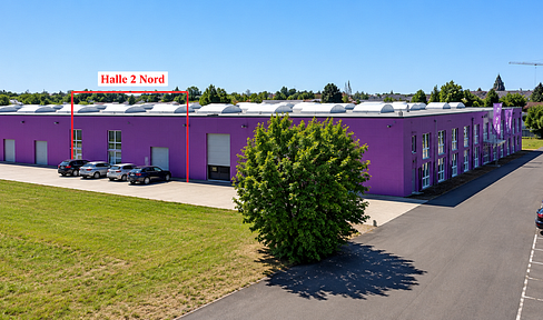 Lager, Produktion, Büro/Soz. R. 750m² + 206m², Freifl.  >5000m² (Option + CNC Zerspanung ca.400m²)