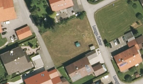 Attractive building plot for sale in Wallgau, 1,262 m², which can be divided into two plots of approximately 600 m² each.