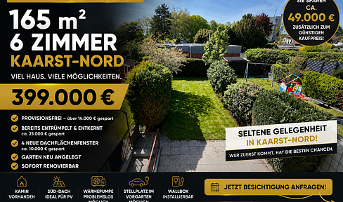165 m² | 6 rooms | No commission | €399,000 | Kaarst-Nord.