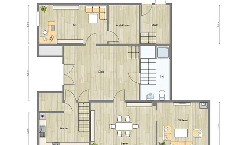Familienfreundliche 8-Zimmer-Wohnung mit großem Garten in historischem Bauernhaus in Neuwarmbüchen
