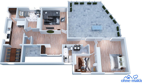 Under renovation – spacious ground-floor apartment with a large terrace, perfect for families and dogs.