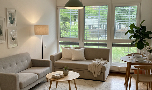 Cozy 1-room ground floor apartment in a central location in Esslingen.