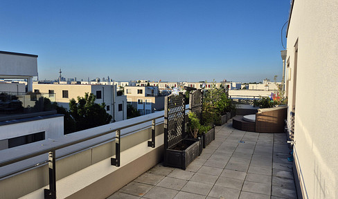 112m² Skyline-Premium-Penthouse mit toller 30m² Dachterrasse – provisionsfrei, A+, barrierefrei